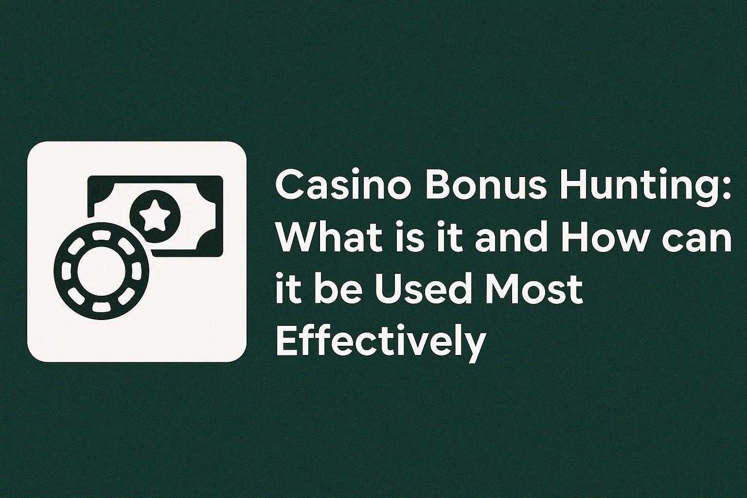 Casino Bonus Hunting: What is it and How can it be Used Most Effectively